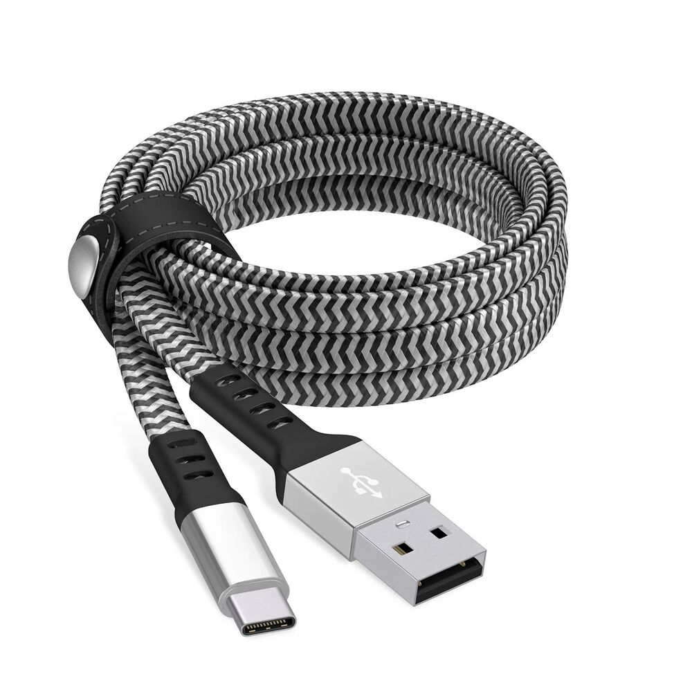 Braided USB-A to USB-C Fast Charging Cable 74 Inch High Speed Charger Cord